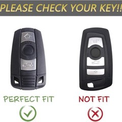 Silicone Key Fob Cover with 3 Buttons for BMW Series 1 3 5 6 X1 X5 X6 3.0si Pink
