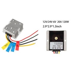 Industrial DC 12V 24V to 6V 20A Voltage Regulator Converter 120W IP68 Rated