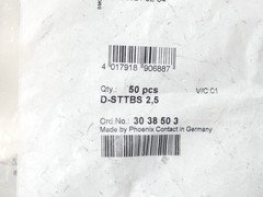 *Lot of 50* Phoenix Contact 3038503 D-STTBS 2,5 Gray Terminal Block End Cover…