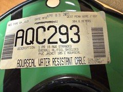 216′ WEST PENN WIRE AQC293 1 Pair 18 AWG Stranded Overall AL/Foil Shielded Cable