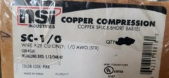 *Lot of 10* NSI SC-1/0 Pink Short Barrel Compression Splice – NEW