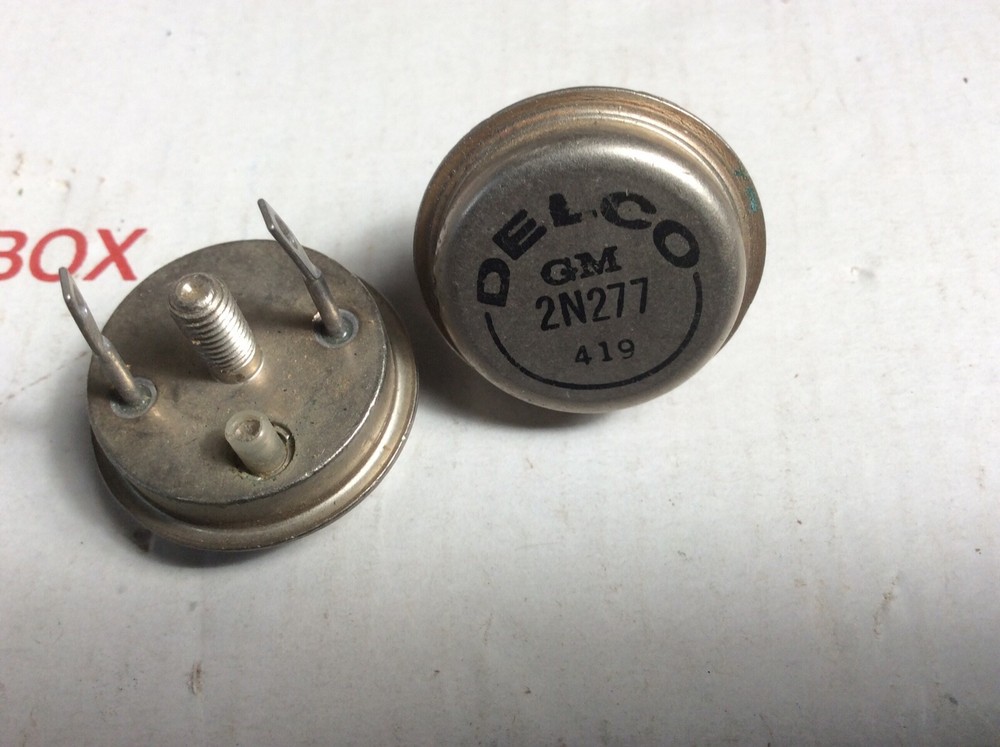 GM/DELCO – 2N277 – Transistors, Bipolar PNP. 40V 170 watt at 25degC.