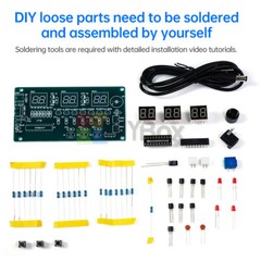 6-bit LED Digital Electronic Clock Kit 51 Microcontroller DIY Soldering Practice