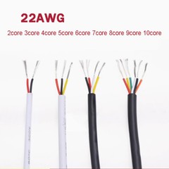 300V 22AWG 2/3/4/5/6/7/8/9/10 Core Automotive Cable Electrical Round Cable Wire
