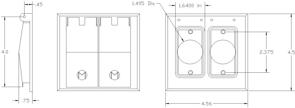 Mulberry 30461, 2-Gang, Self-Closing, Weatherproof Device Box Cover, 1 pc