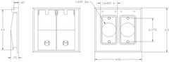 Mulberry 30461, 2-Gang, Self-Closing, Weatherproof Device Box Cover, 1 pc