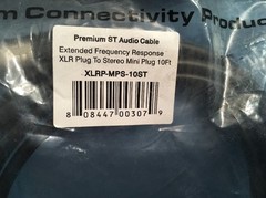 Comprehensive XLR Plug to Stereo 3.5mm Mini Plug 10ft Audio Cable XLRP-MPS-10ST