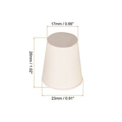 Solid Lab Rubber Stoppers Drilled Silicone Plugs 17-23mm/Beige/ 15Pcs