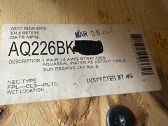 183′ West Penn Wire AQ226 1 Pair 14 AWG Stranded Outdoor Aquaseal Cable