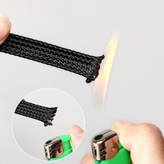 PET Braided Sleeving Loom Wire Sleeving Cable Sheathing Cotton Yarn Black