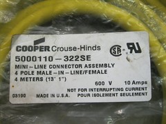 Cooper Crouse-Hinds 5000110-322SE Mini-Line Connector Assembly