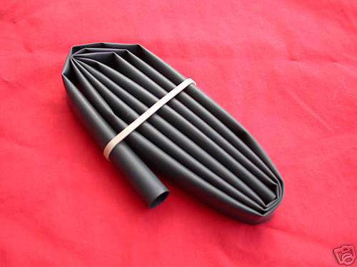 1/2″ BLACK 2:1 Ratio HEAT SHRINK TUBING 4′ FEET FREE SHIPPING