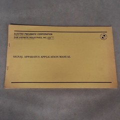 1980s Harmon Electro Pneumatic Corp Railroad Signal Apparatus Application Manual