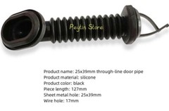 5)25x39mm Dust-proof Oval Black Car Harness Wiring Door Tube Rubber Sleeve
