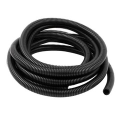 5 M 14×18 mm Plastic Flexible Corrugated Conduit Tube for Garden,Office Black