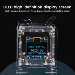 ESP8266 DIY Electronic Kit OLED Display Mini Clock+Case DIY Soldering Project