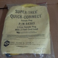 TPC Super-Trex 84303 Quick-Connect Cable 3 Pole (1-A)