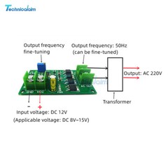 DC-AC Inverter 50Hz Square Wave Signal Generator Board / AC-AC Power Transformer