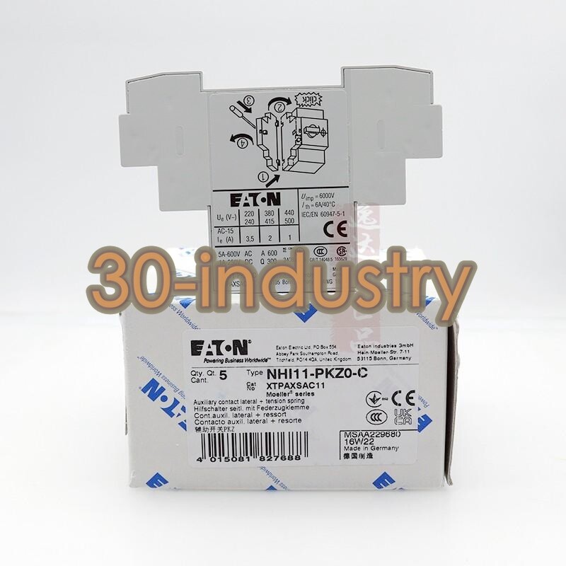 QTY:5/BOX NEW FOR MOELLER Switch Auxiliary Contact NHI11-PKZ0-C