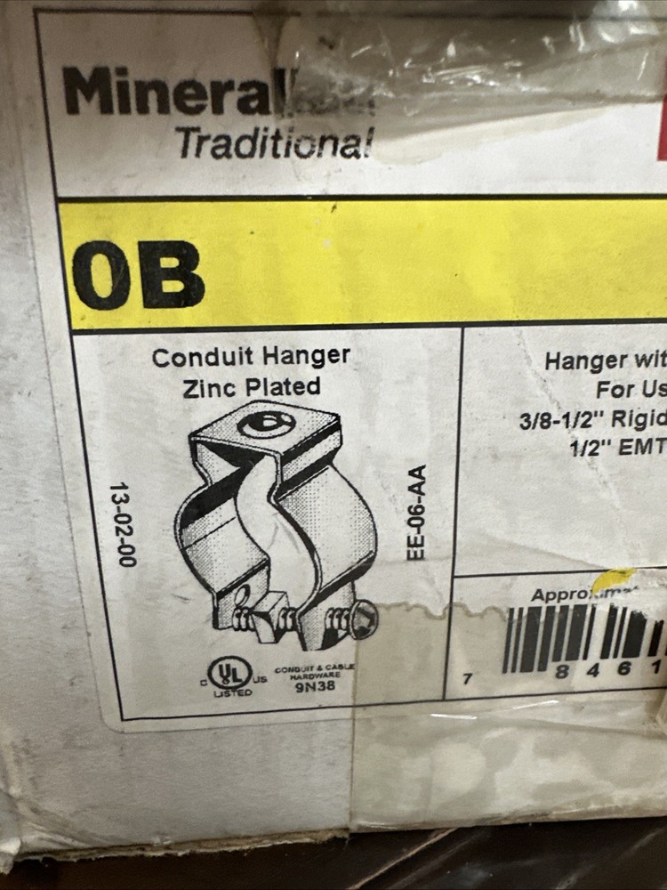 Minerallac 1/2 Conduit Hanger 100 Qty