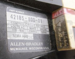 ALLEN BRADLEY 505-AOD /C W/ CB236 W/ 42185-800-01 W/ 40410-326-52 W/ 595-AB /B