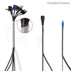 Flexible Cable Spiral Wrap Band φ4mm-30mm Cable Protection Sleeve Black White