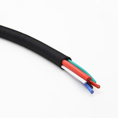 Φ5-60mm Braided Sleeving Tube Cable Wire Sheath Black / Orange Flame Retardant