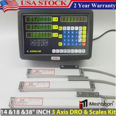 3Axis 14″ 18″ 38″ Linear Glass Scale Bridgeport CNC Mill Digital Readout DRO Kit