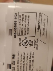 1× ACUITY OCCUPANCY DIMMING WALL SWITCH WSX D WH No Plates