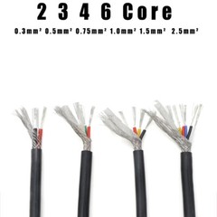 0.3mm² – 2.5mm² Soft Silicone Rubber Shielded Wire Cable Sheathed 2 3 4 6 Core
