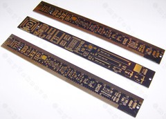 3x NEW 20cm Length Engineering Ruler for Electronic Design in Black/Gold Color