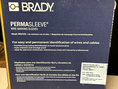 NEW Roll of 1000 Brady PermaSleeve Polyolefin Wire Marking Sleeves PS-500-2-WT-2