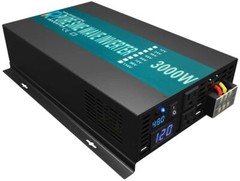 DC 24V to AC120V Pure Sine Wave Inverter 3000W Power Converter Home Battery Camp