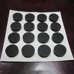 Black 4 -179mm Silicone Rubber Feet Non Slip Round Anti Impact Self Adhesive Pad