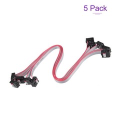 5 Pack Long 30CM 2.54MM Flat Ribbon Cable IDC 6 Pin Connector
