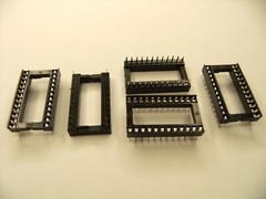 5x Pack Lot DIP24 Wide DIP IC Sockets 24 Pins 2 Rows 12 Pins Each Sides Circuit