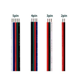 Flat Ribbon Cable 3 4 5 6 Way Hook-up Wire Flexible PVC Wire for LED Connectors
