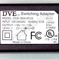 (3) 18 VDC, 1 Amp REGULATED Switching Power Supplies + (6) Power Jacks (2-types)