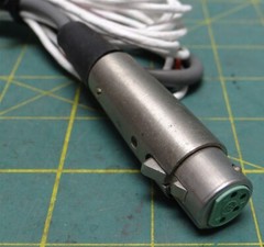 Switchcraft A Series 4 Pin XLR Female Cable Mount w/ AWM 2464 Gray Cable