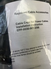 Raychem SSC-3/239 Insulation Sleeving & Cable Caps for Power Cables