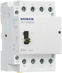 4 Pole Modular Contactor 63A 2NO2NC Normally Open Normally Closed DIN Rail