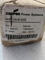 Eaton CMU612005 Power Fuse 5A 14.4KV 17.1KV Expulsion Cooper Medium Voltage CMU