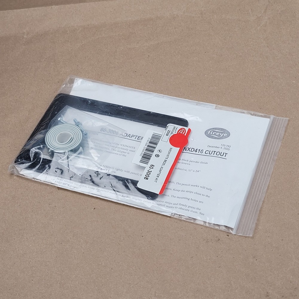 Fireye 60-3008 Adapter Kit, NXD410TS to NSD410 Cutout, Bezel Adapter – NEW