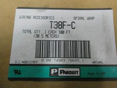 Panduit T38F-C Wiring Spiral Wrap 0.375in 100ft