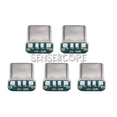 10PCS USB-C Male Head 5V 16pin USB Type-C Vertical Port Connector Jack Board-
