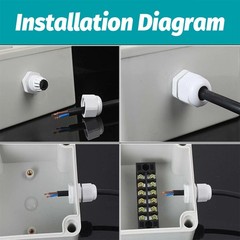 IP68 Waterproof Black Cable Gland Compression Junction M8/10/12/14/16/18/20-M72