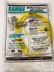 Remke 304C0131J Single Key Plug Assembly,PVC,Female 90 Deg,4 Pole, 13.1′,22 AWG