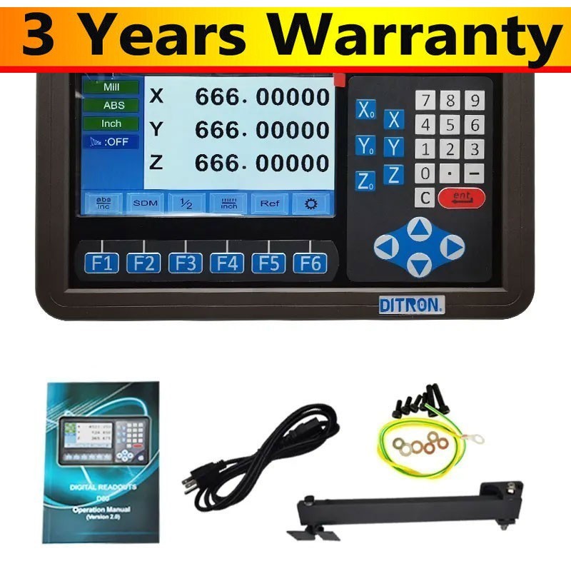 D80M 2/3 Axis Digital Readout with 7-inch Screen for Magnetic Linear Scales kits