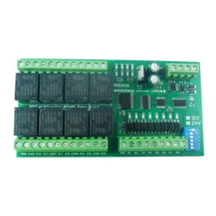 New DC 12V 24V 8DI 8DO RS485 Modbus RTU Relay Module Switch Control Board