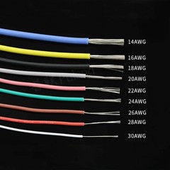 Flexible Soft Silicone Cable Wire 2/4/6/7/8/10/11/12-30AWG 0.08mm Tinned Copper